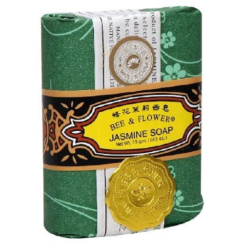 Bee & Flower Jasmine Soap 2.65 Oz - Natural Handmade Bar Soap for Bath, Shower & Gift - Aromatherapy & Skin Care