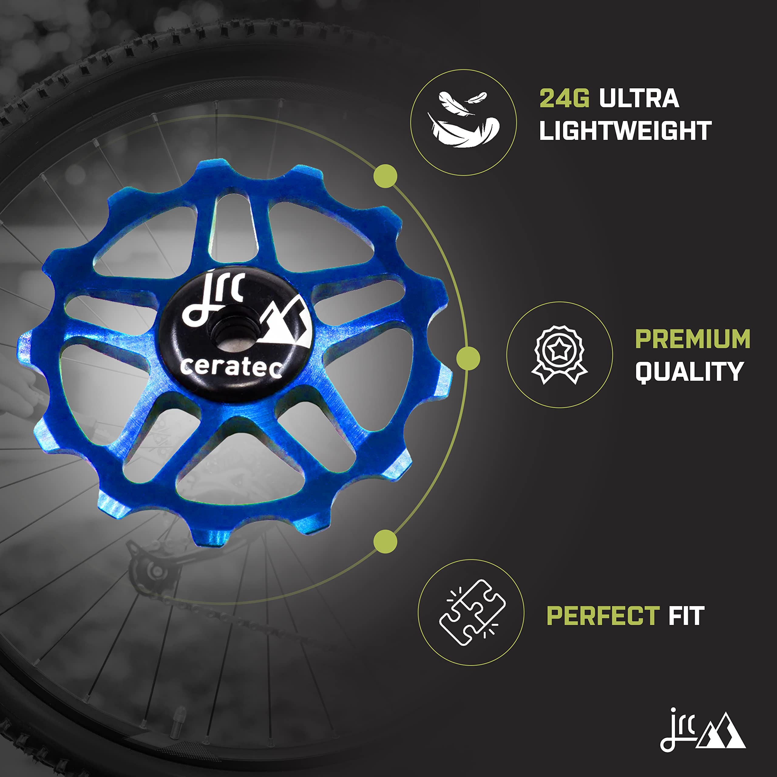 Shimano MTB 12SPEED 13T Jockey Wheels Pair - Ceramic Derailleur Pulley Wheels with Hybrid Ceramic Bearings for Smooth Shifting | Perfect for Mountain Biking, Trail Riding & Off-Road Cycling