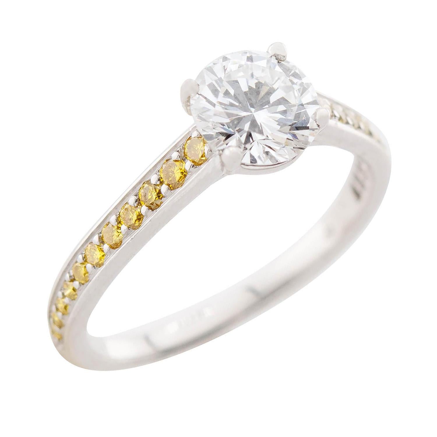 1.03ct Platinum Diamond Engagement Ring for Women - Elegant Wedding Band, Anniversary Gift, Proposal Jewelry (Perfect for Bridal, Valentine's Day & Special Occasions)