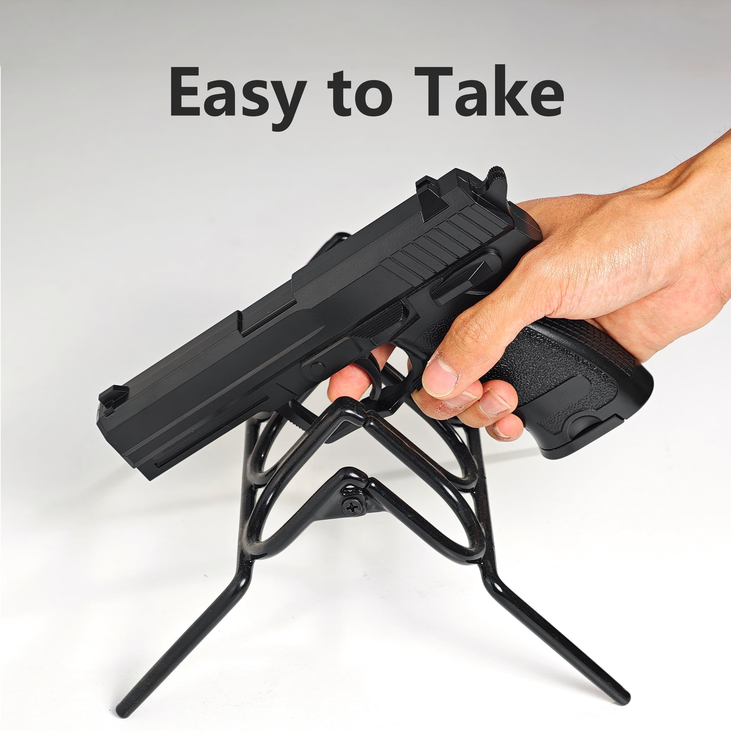 4 Pistol Rack for Gun Safe Shelf - Rubber Coated Gun Vault Organizer for Secure Firearm Storage | Perfect for Home Security & Gun Safe Organization