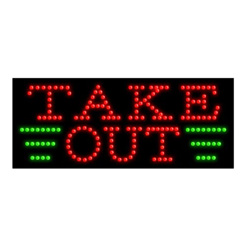 Take Out LED Dots Sign #20915 - Bright & Energy Efficient for Restaurants, Cafes, and Drive-Thrus