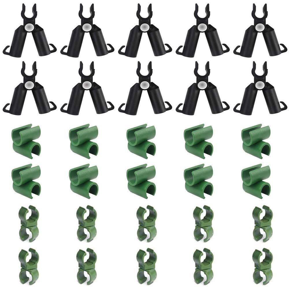 30Pcs Versatile Plant Connector Stakes - 11mm Garden Trellis Clips for Tomatoes, Cucumbers, Beans & Climbing Vegetables | Supports Trees & Fences | Durable Gardening Accessories for Indoor/Outdoor Plant Growth