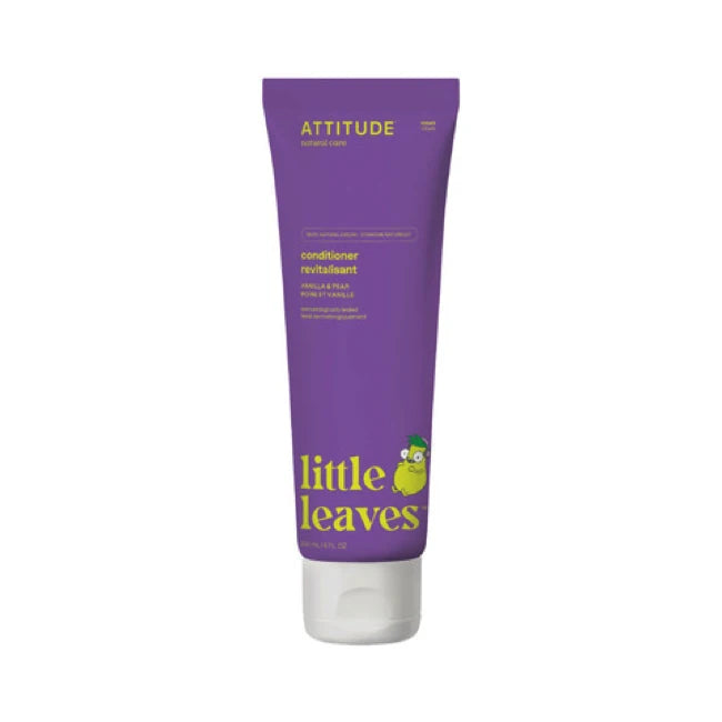 Attitude Little Leaves Natural Baby Conditioner - Vanilla & Pear Scent, 240ml | Gentle & Hypoallergenic for Sensitive Skin | Perfect for Daily Baby Hair Care & Bath Time