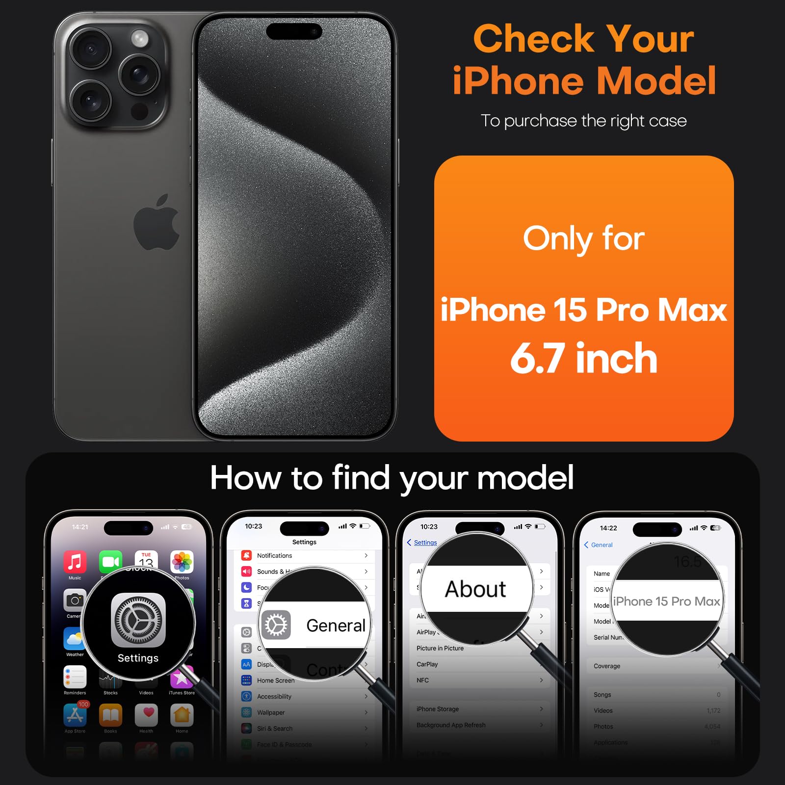 TAURI 3 in 1 Magnetic Case for iPhone 15 Pro Max (6.7