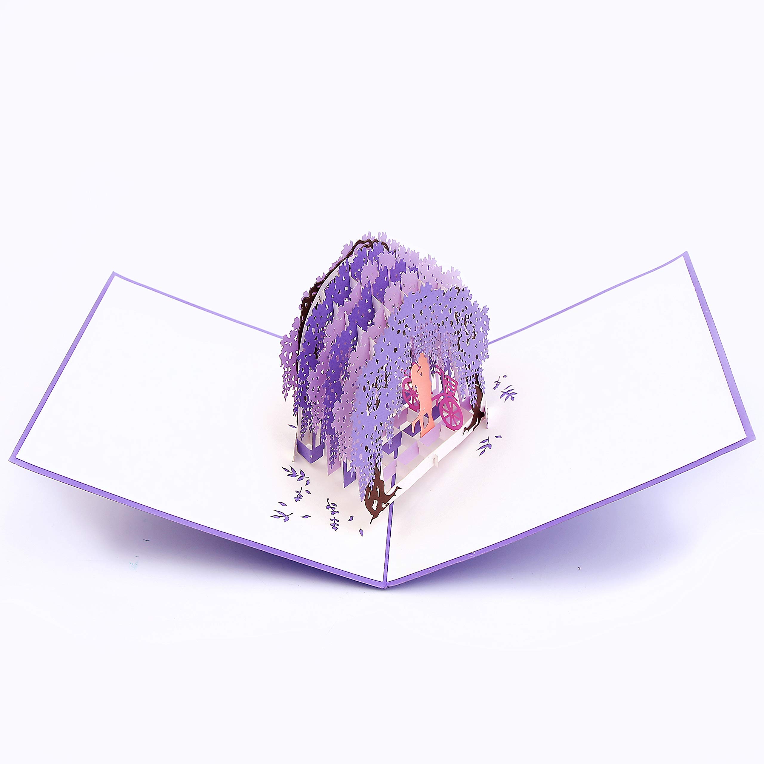 3D Pop Up Greeting Card - Liif Wisteria Arch Love Couple Valentine's Day, Birthday, Wedding, Mother's Day, Anniversary & Engagement Gift for Wife, Mom & Couples | Perfect for Romantic Surprises & Special Occasions