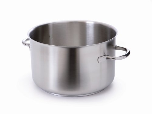 Mauviel 5935.28 11-Inch Round Stainless Steel Stew Pan with 10.6-Quart Capacity & Ergonomic Handles - Perfect for Soups, Stews, Braising & Slow Cooking in Professional Kitchens & Home Cooking