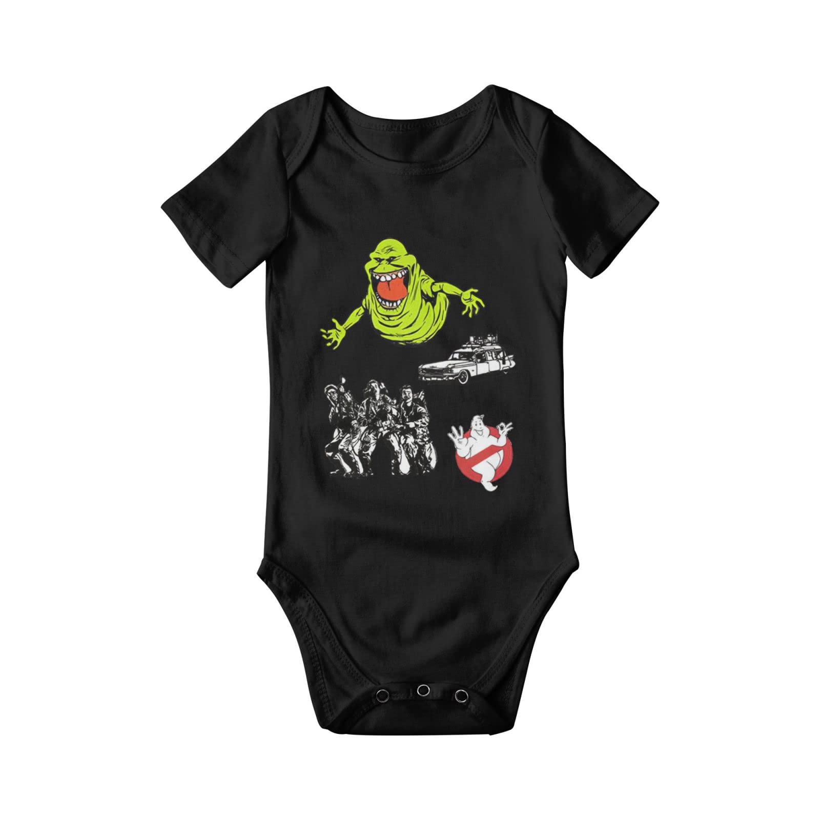 Ghostbusters Baby Onesie - Newborn Romper Unisex Short Sleeve Bodysuit | 3D Printed Jumpsuit, Soft Cotton Funny Outfit for 12 Months Baby Boys & Girls | Perfect for Halloween, Birthday Parties & Cute Photo Shoots