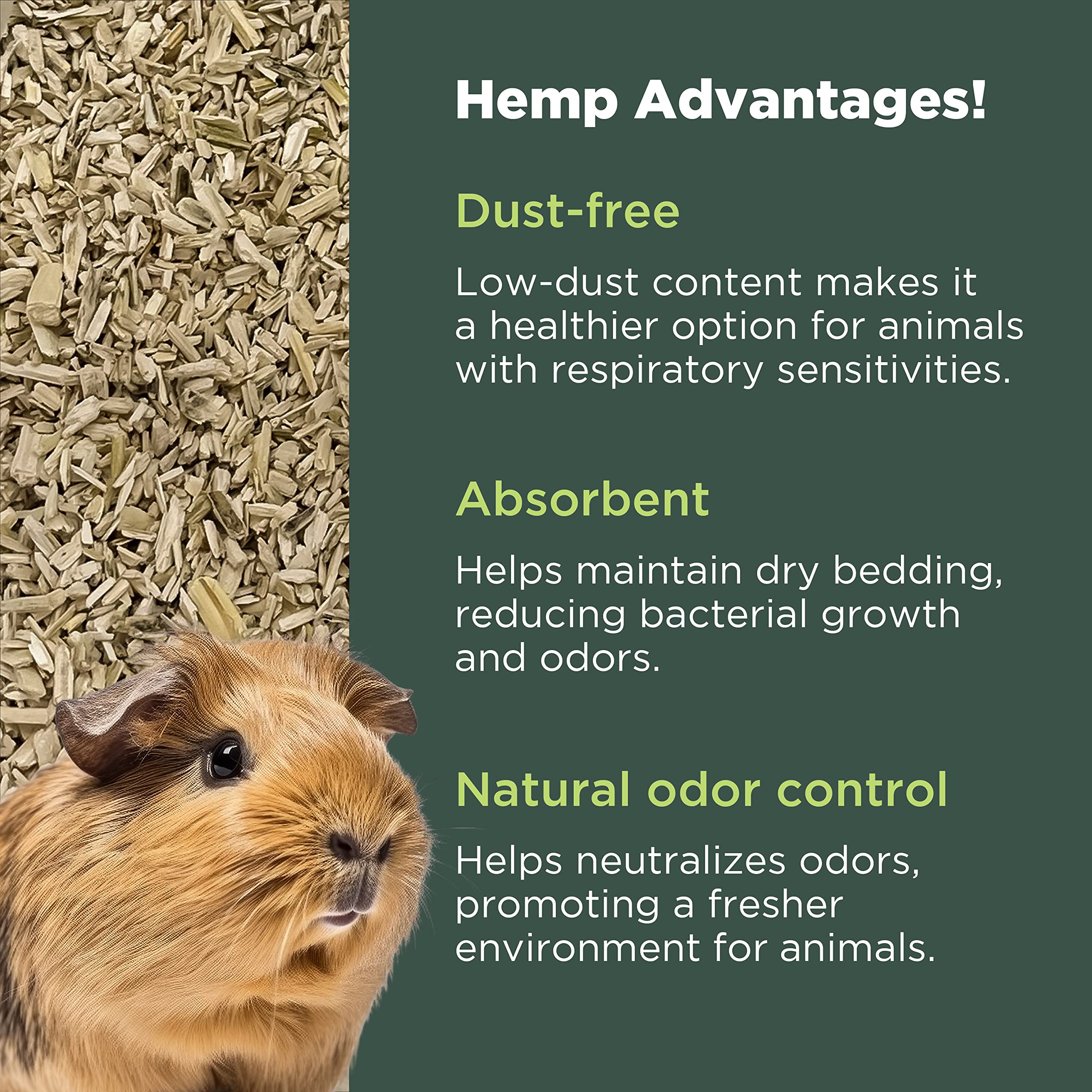 Premium 8 Lbs Natural Hemp Bedding for Chickens, Horses, Rabbits & Small Pets | Super Absorbent, Dust-Free, Eco-Friendly Animal Bedding | USA Grown, Carbon Negative | Ideal for Coops, Cages & Pet Litter Boxes