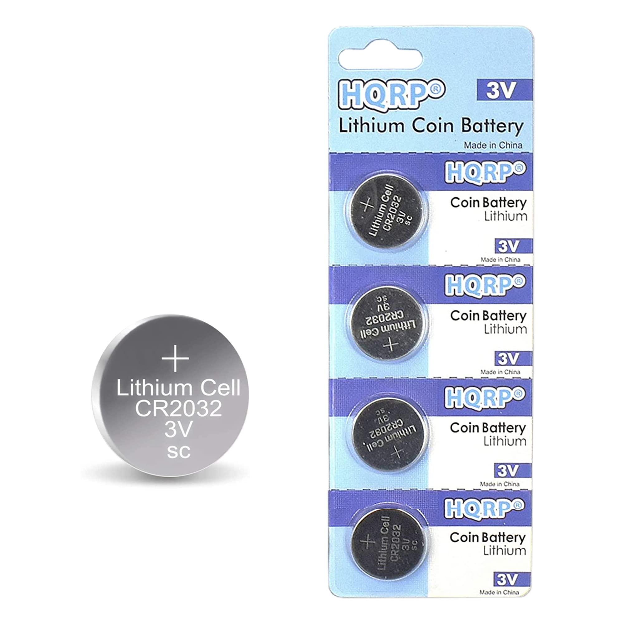 HQRP 4-Pack Lithium Batteries for Care Touch Blood Glucose Meter - Long-Lasting Power Supply for Diabetes Testing at Home & Travel