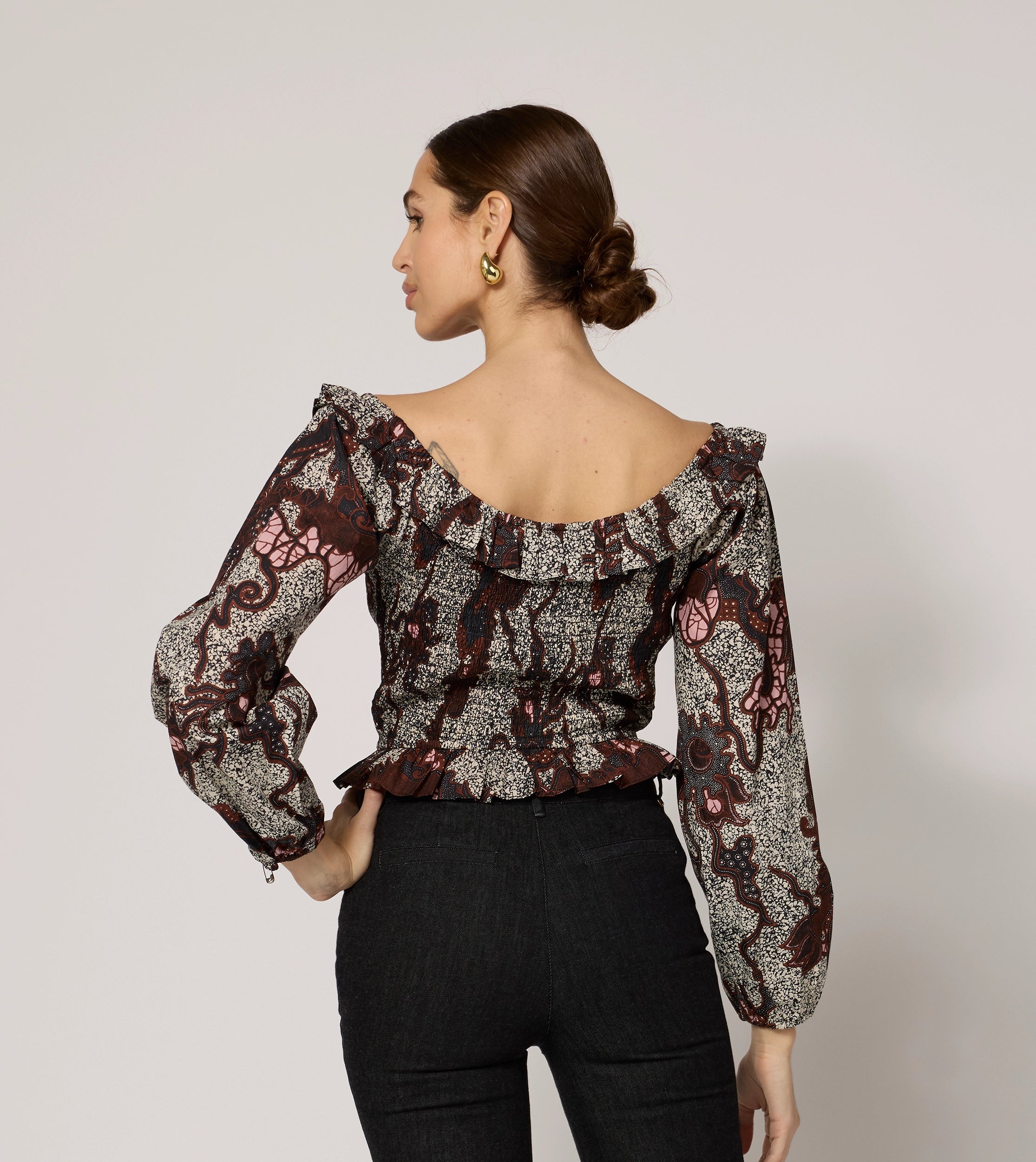 Hildy Blouse | Women's Elegant Floral Print Blouse | Castello Fashion | Perfect for Office Wear, Date Night & Casual Outings