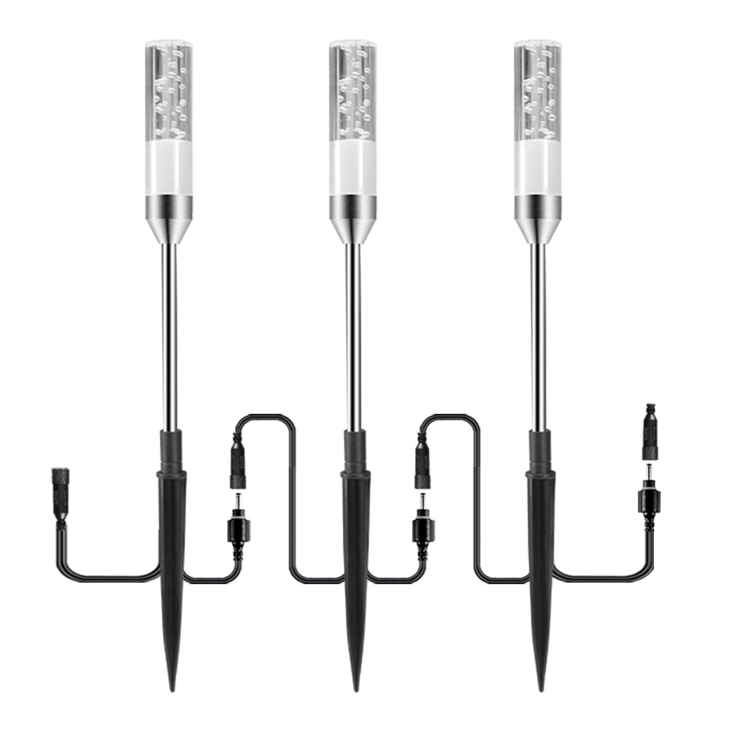 Solar Powered Outdoor Path Lights with 16.4ft Extension Cable - Waterproof LED Garden Walkway Lighting for Yard, Patio, and Driveway | Perfect for Landscape, Backyard, and Pathway Illumination