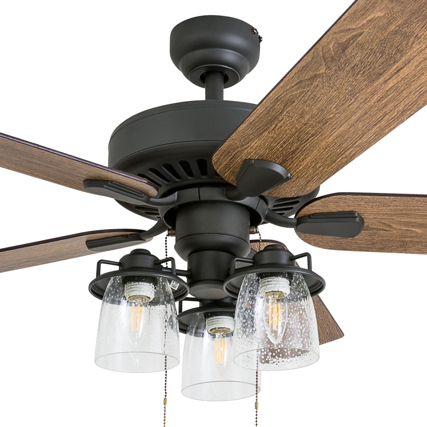 52 Inch Briarcrest Bronze Remote Control Ceiling Fan with Light Kit - Perfect for Living Room, Bedroom, and Outdoor Patio Cooling