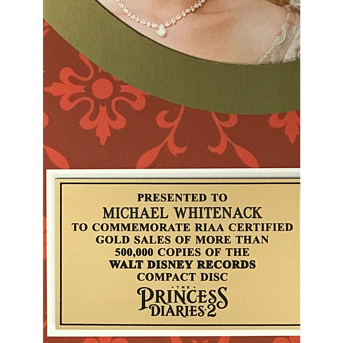 Disney The Princess Diaries 2 RIAA Gold Album Award - Official Soundtrack Music CD - Perfect for Disney Fans & Collectors - Great for Movie Nights, Birthday Gifts & Music Collections