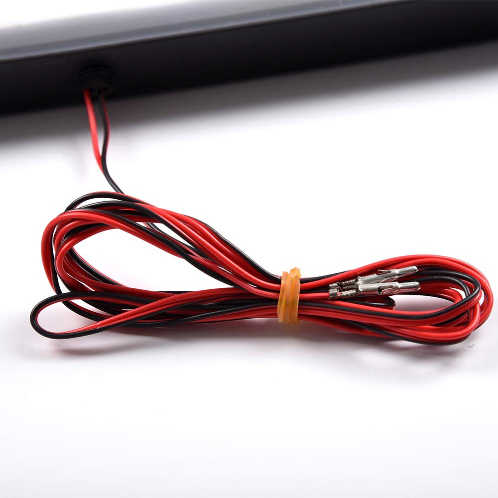 LED Third Brake Light Assembly for Truck Cap & Topper - Compatible with Leer, ARE, Century Models - Clear Lens with Black Base - Perfect for Enhanced Safety & Night Visibility on Pickup Trucks
