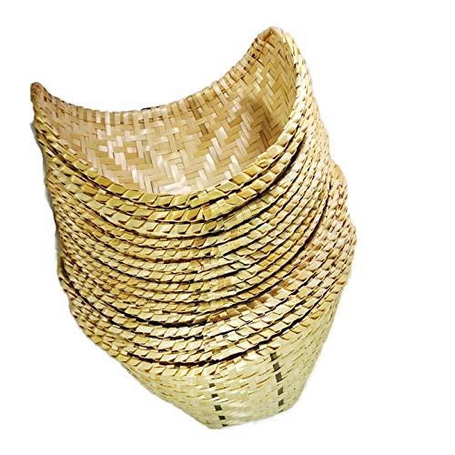 Large Bamboo Sticky Rice Steamer Basket - Natural Bamboo Cover for Cooking Rice, Dim Sum, Buns, Chicken & Fish - Perfect for Asian Cuisine, Kitchen & Restaurant Use