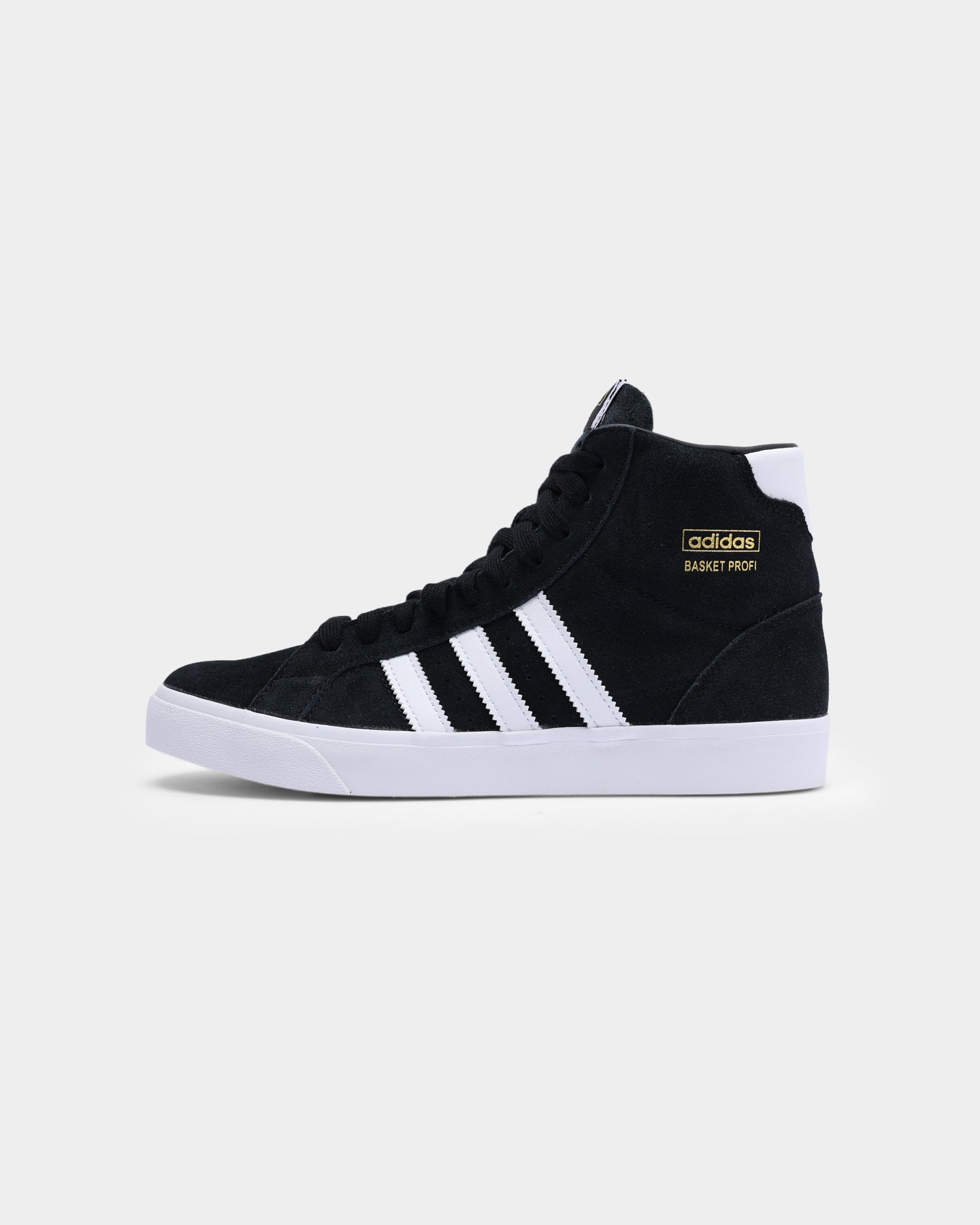 Adidas Basket Profi Sneakers - Black, White & Gold Colorway - Men's Basketball Shoes for Casual Wear & Street Style