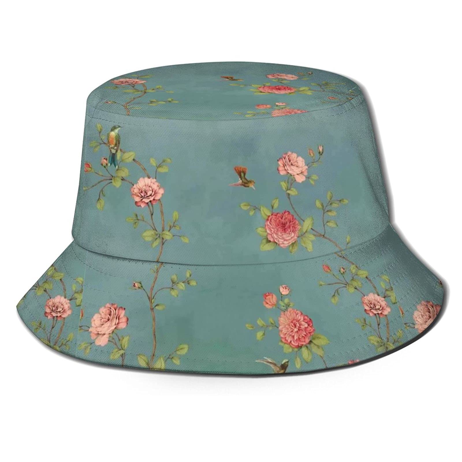 Floral Bucket Hat for Women & Men - UV Protection Summer Beach Hat, Wide Brim Fisherman Hat for Outdoor Activities, Gardening, Travel, and Sun Safety