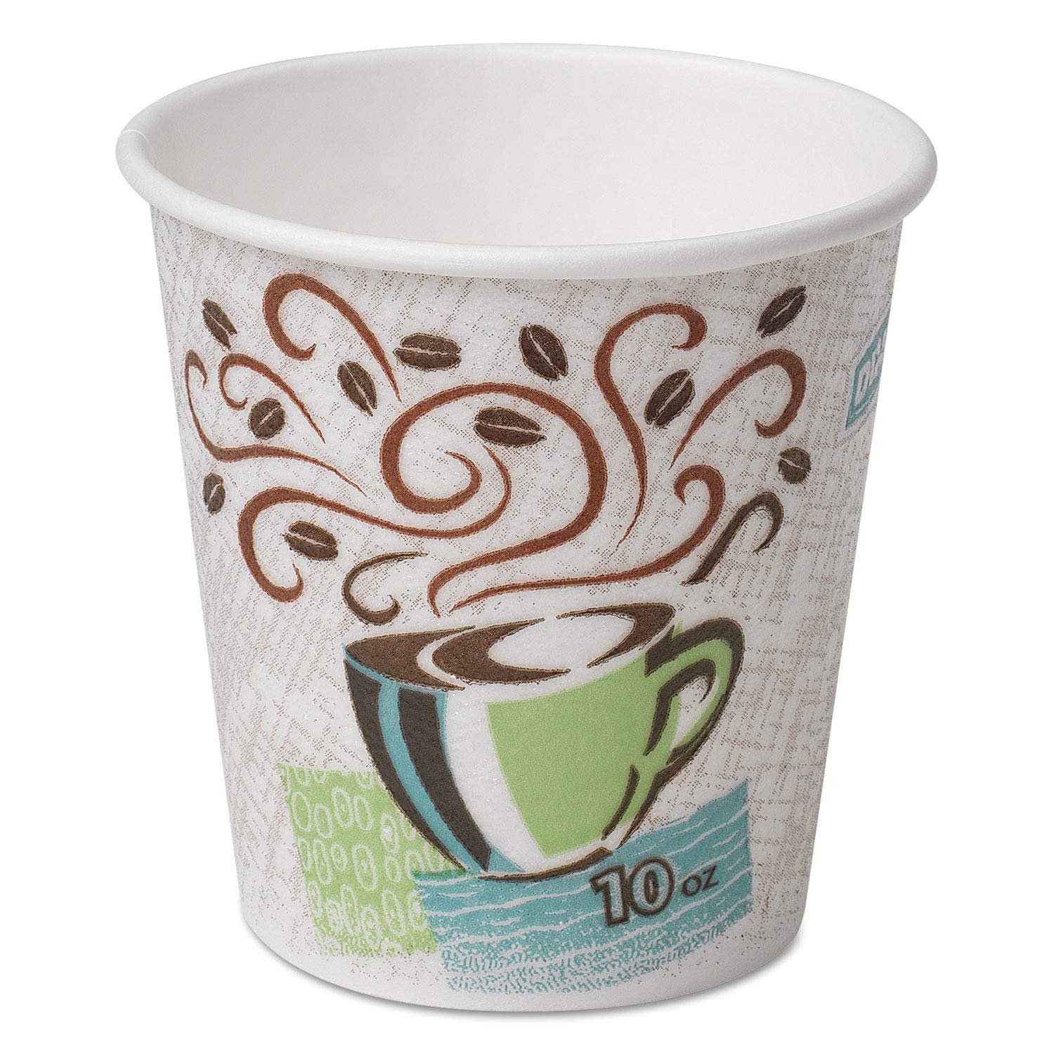 Dixie 92959 10oz Paper Hot Cups with Coffee Dreams Design - Pack of 1000 for Coffee Shops, Offices & Events | Insulated Disposable Coffee Cups for Hot Beverages