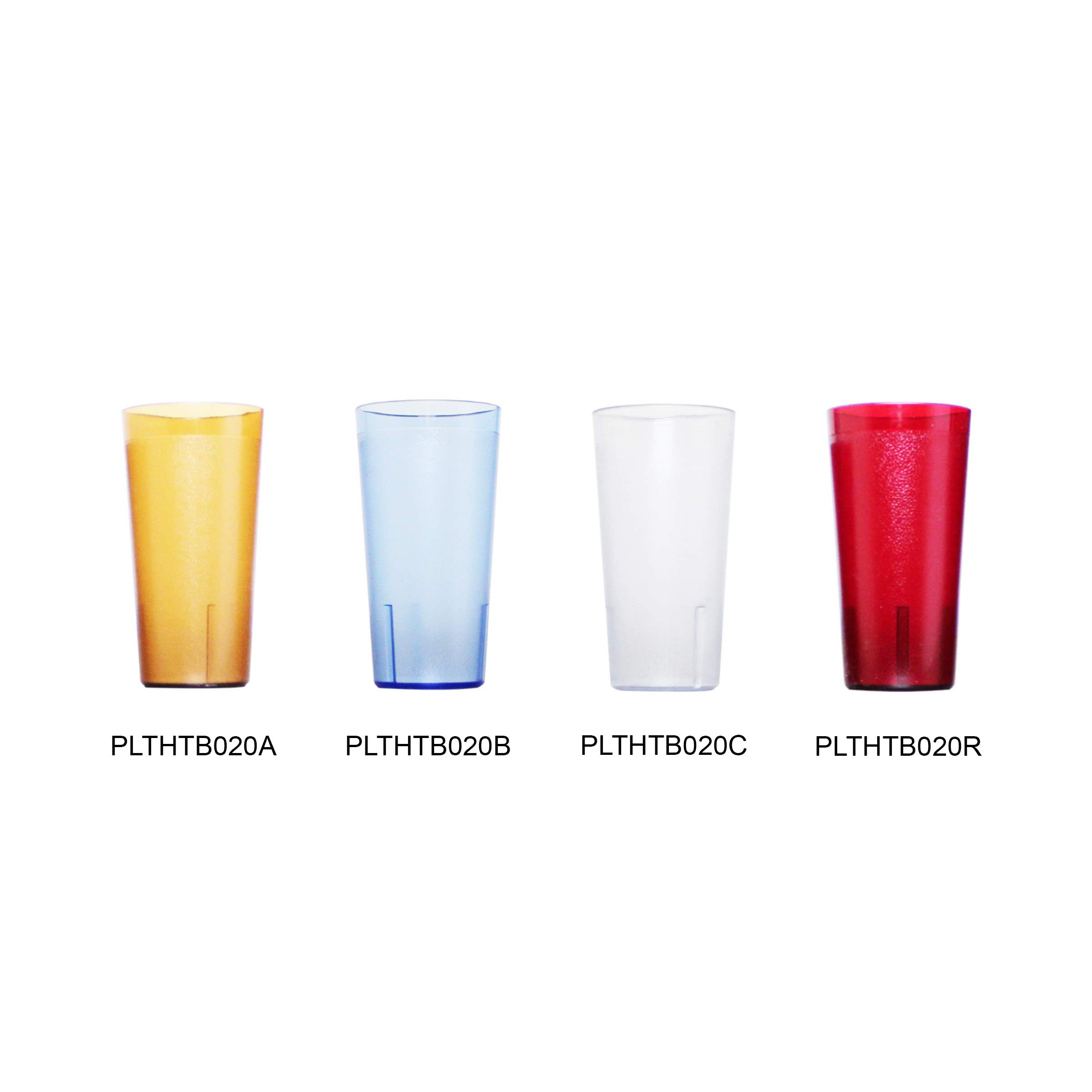 20 oz Clear Stackable Pebbled Tumbler Cups - Set of 6 - BPA-Free Restaurant-Grade Drinkware for Coffee, Tea, Juice - Perfect for Cafes, Diners, and Home Use