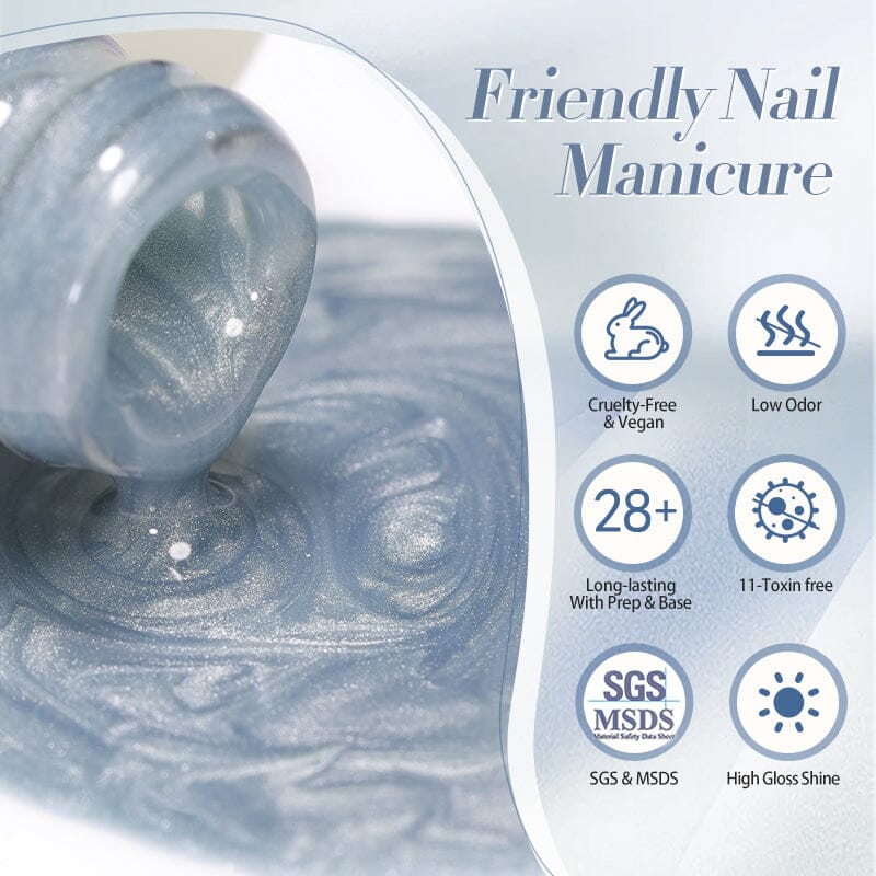 Blue Moonlight Cat Magnetic Gel Polish MY129 Haze Blue 10ml - Professional Nail Art Gel for Salon & Home Manicure - Perfect for Special Occasions & Everyday Wear