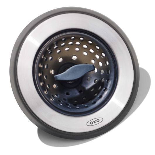 OXO Good Grips 2-in-1 Sink Stopper - Universal Drain Plug for Kitchen & Bathroom - Perfect for Washing Dishes, Filling Sinks, and Preventing Clogs