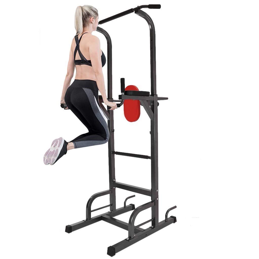 Power Tower Dip Station - Adjustable Pull Up Bar for Home Gym, Strength Training & Fitness Equipment | Perfect for Full Body Workouts, Calisthenics & Cross Training
