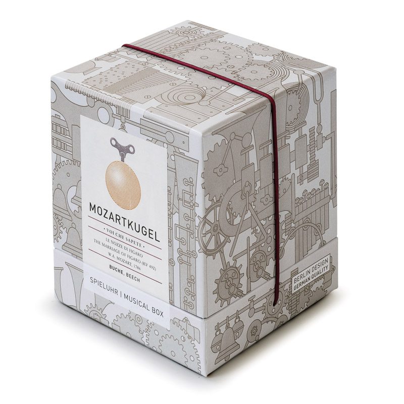 Mozart Kugel Music Box - Handcrafted Beech Wood Musical Orb | Perfect for Classical Music Lovers, Home Decor & Gift Giving