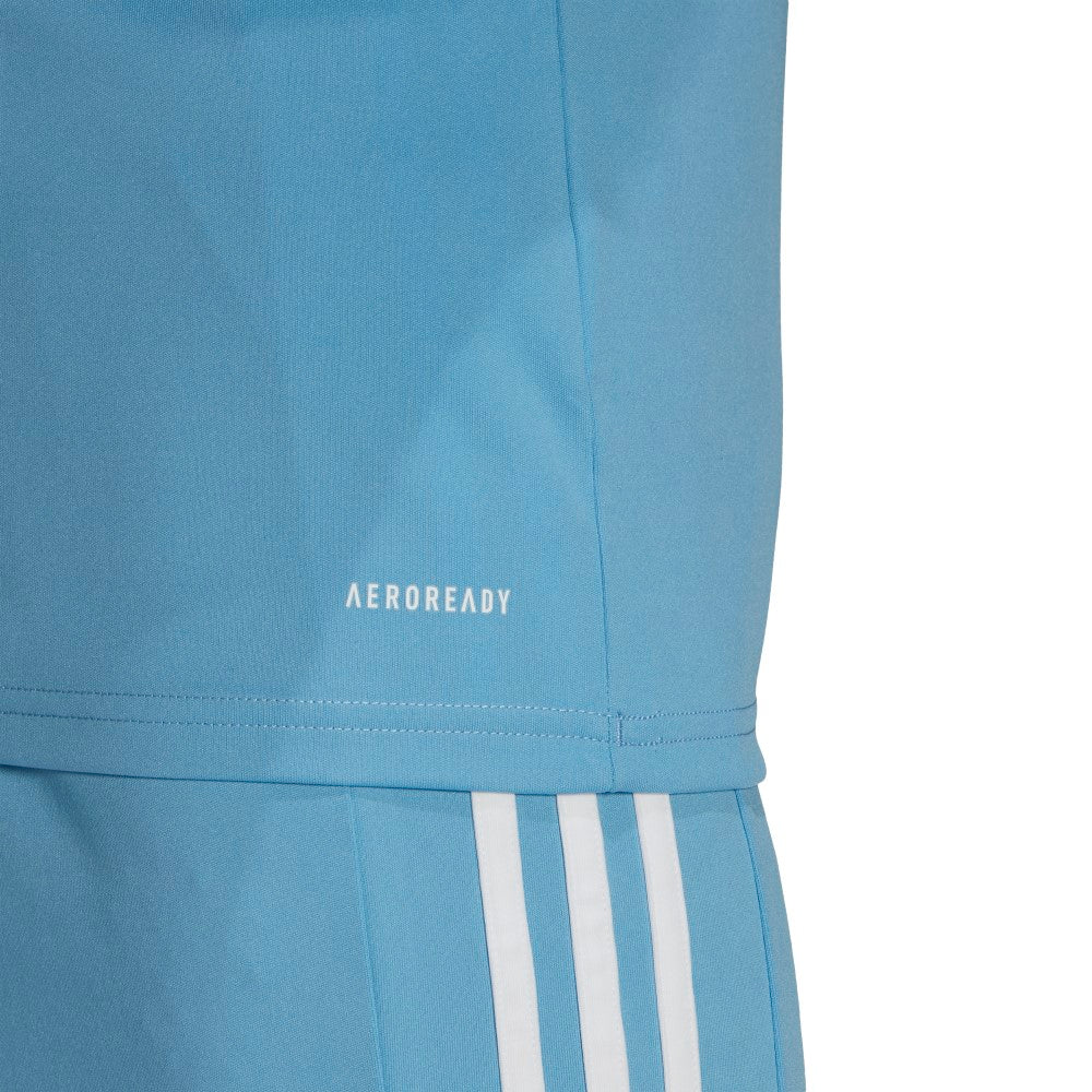 Adidas Adult Squadra 21 Soccer Jersey - Light Blue/White - Breathable Performance Shirt for Men's Football Training & Match Play