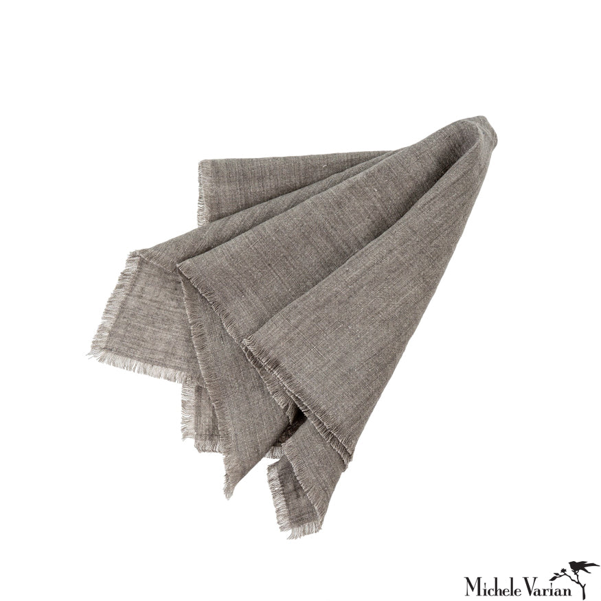 Premium Linen Napkins Set of 4 - Soft & Durable Warm Grey Table Linens for Everyday Dining, Dinner Parties & Special Occasions