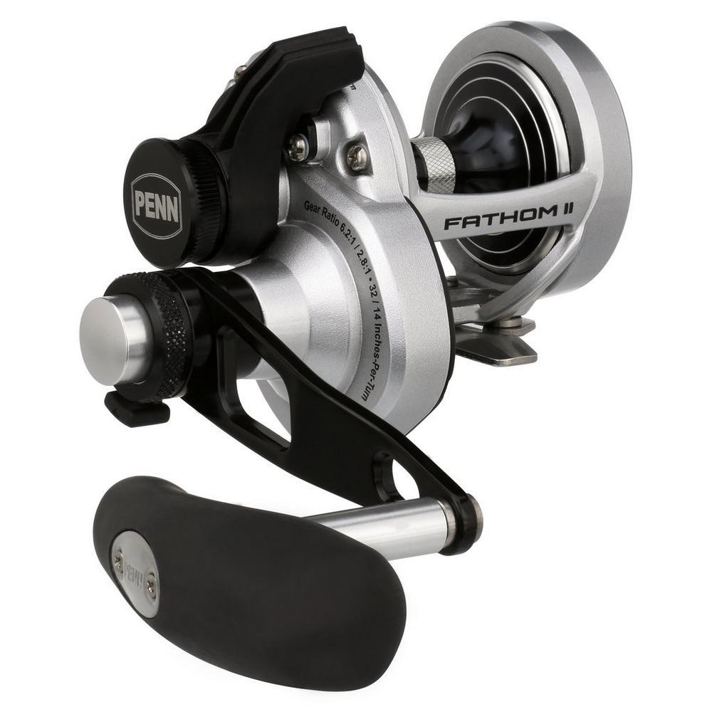 Penn Fathom II 2-Speed Lever Drag Fishing Reel - Saltwater & Freshwater Fishing Gear for Offshore, Inshore, and Big Game Anglers