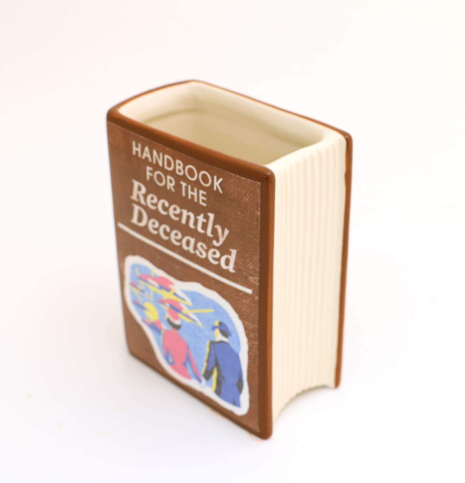 Handbook for the Recently Deceased - Unique Pencil Holder & Book Vase - Gothic Home Office Decor & Gift Idea for Halloween, Dark Academia Lovers
