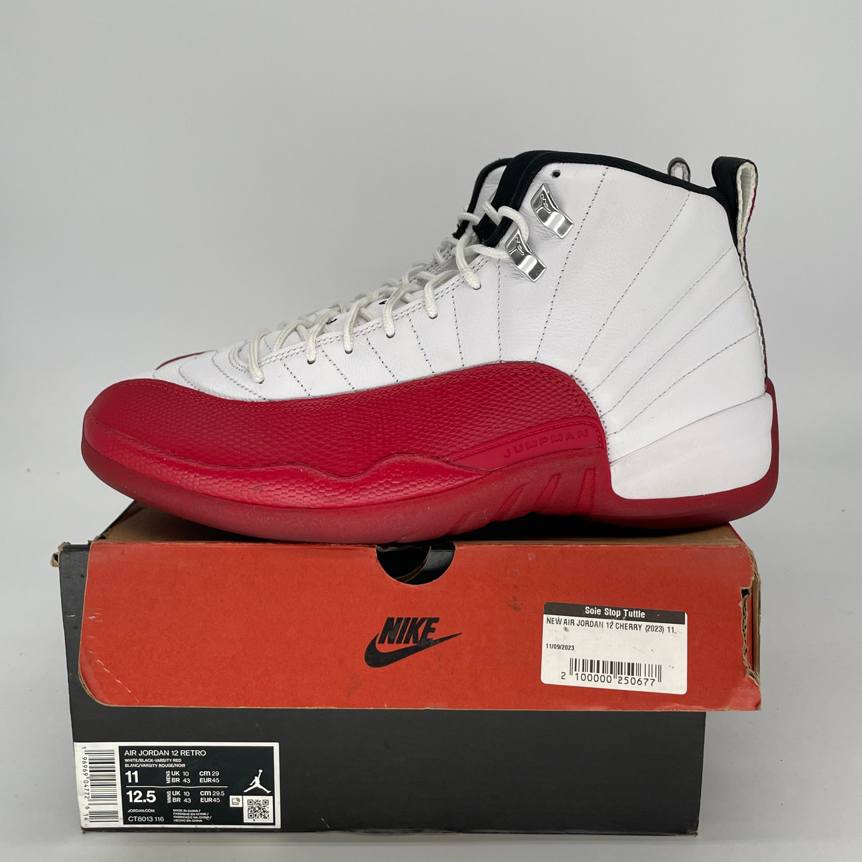 Original Title: AIR JORDAN 12 CHERRY SIZE 11/12.5W CT8013 116   Optimized Title: Air Jordan 12 Retro 