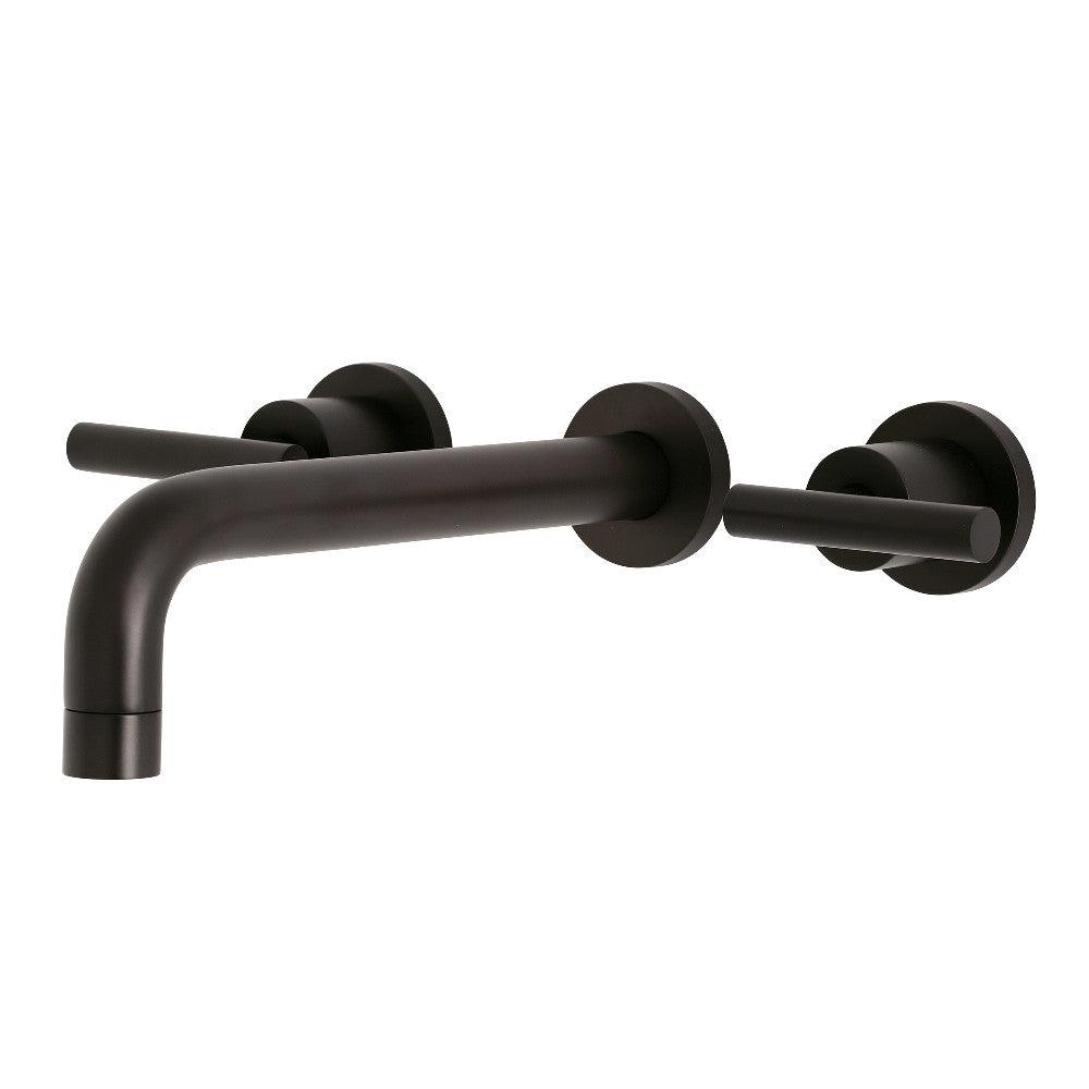 Kingston Brass KS802 Manhattan Two Handle Wall Mount Tub Faucet - Vintage Style Bathroom Fixture for Classic & Modern Homes | Perfect for Bathroom Renovations & Spa-Like Showers