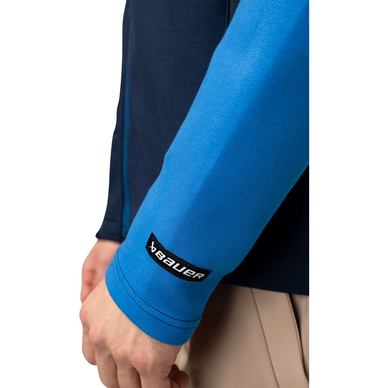 Bauer FLC Colorblock Full-Zip Senior Hockey Jacket - Lightweight & Durable for Ice Hockey Training & Games