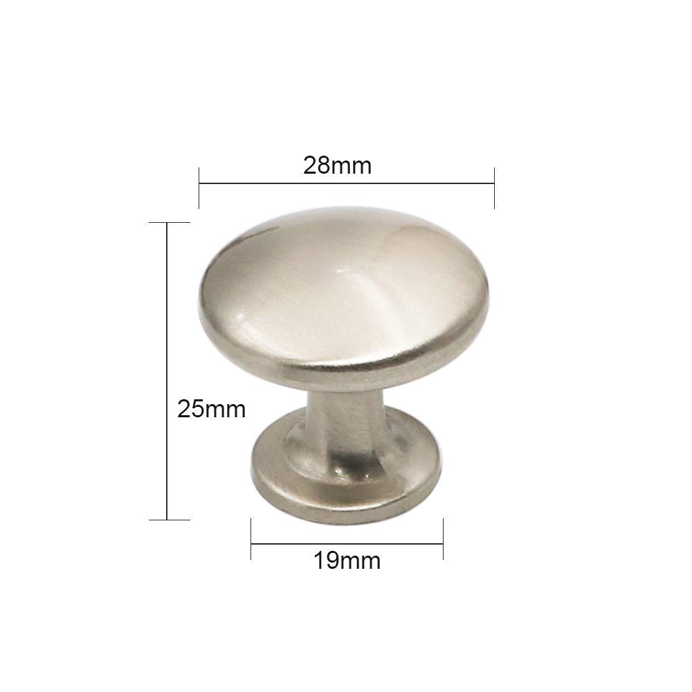 Modern Satin Nickel Cabinet Knobs 24-Pack - Kitchen & Dresser Hardware for Home Upgrade