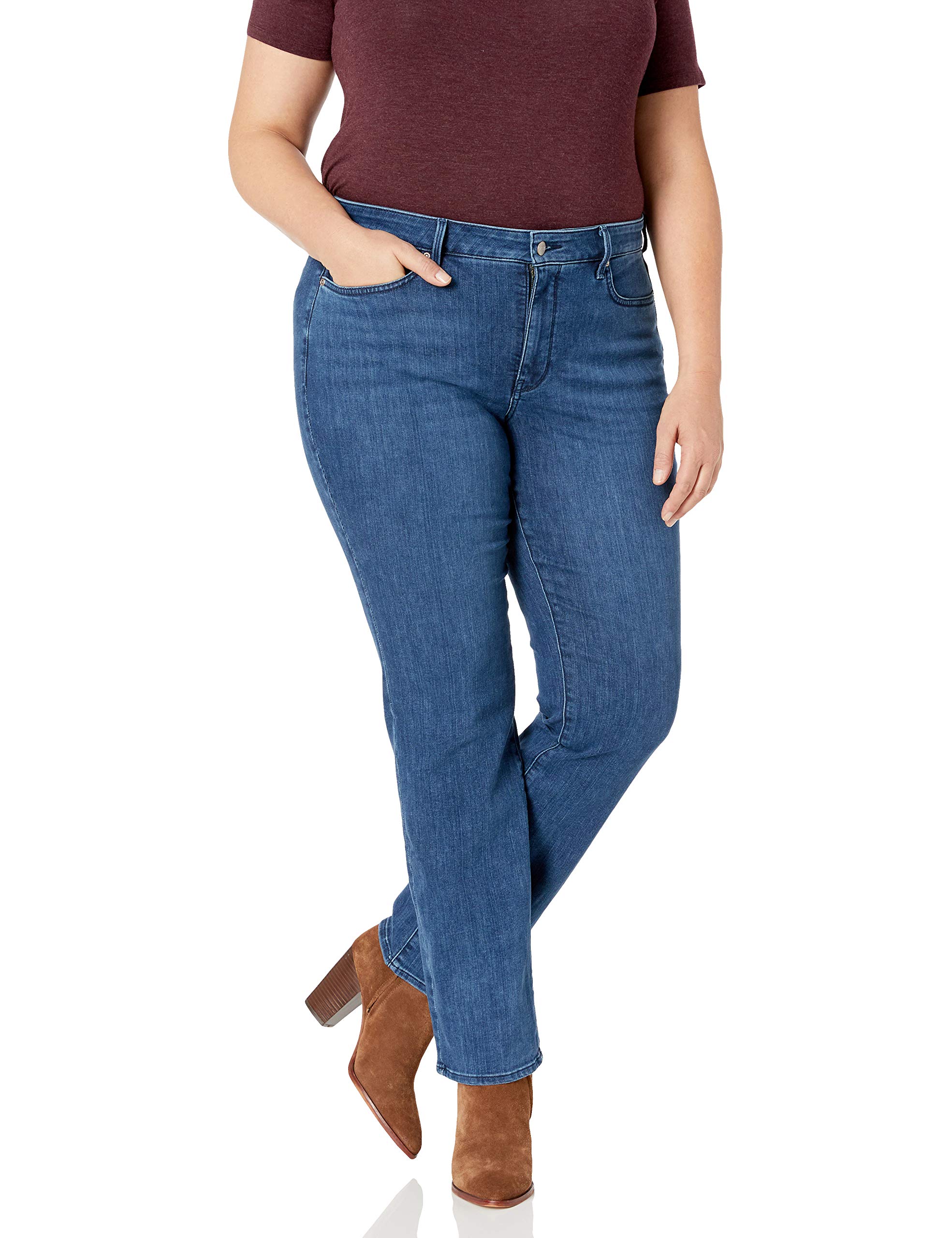NYDJ Women's Plus Size Marilyn Straight Ankle Jeans - Slimming & Flattering Fit for Curvy Women | Perfect for Work, Casual Outfits & Everyday Comfort