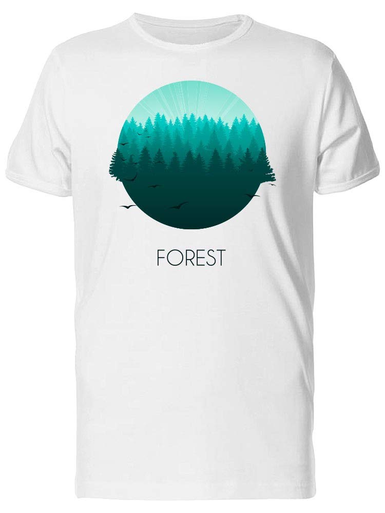 Smartprints Forest Logo Landscape T-Shirt for Men - Comfortable Casual Wear for Outdoor Adventures & Daily Use