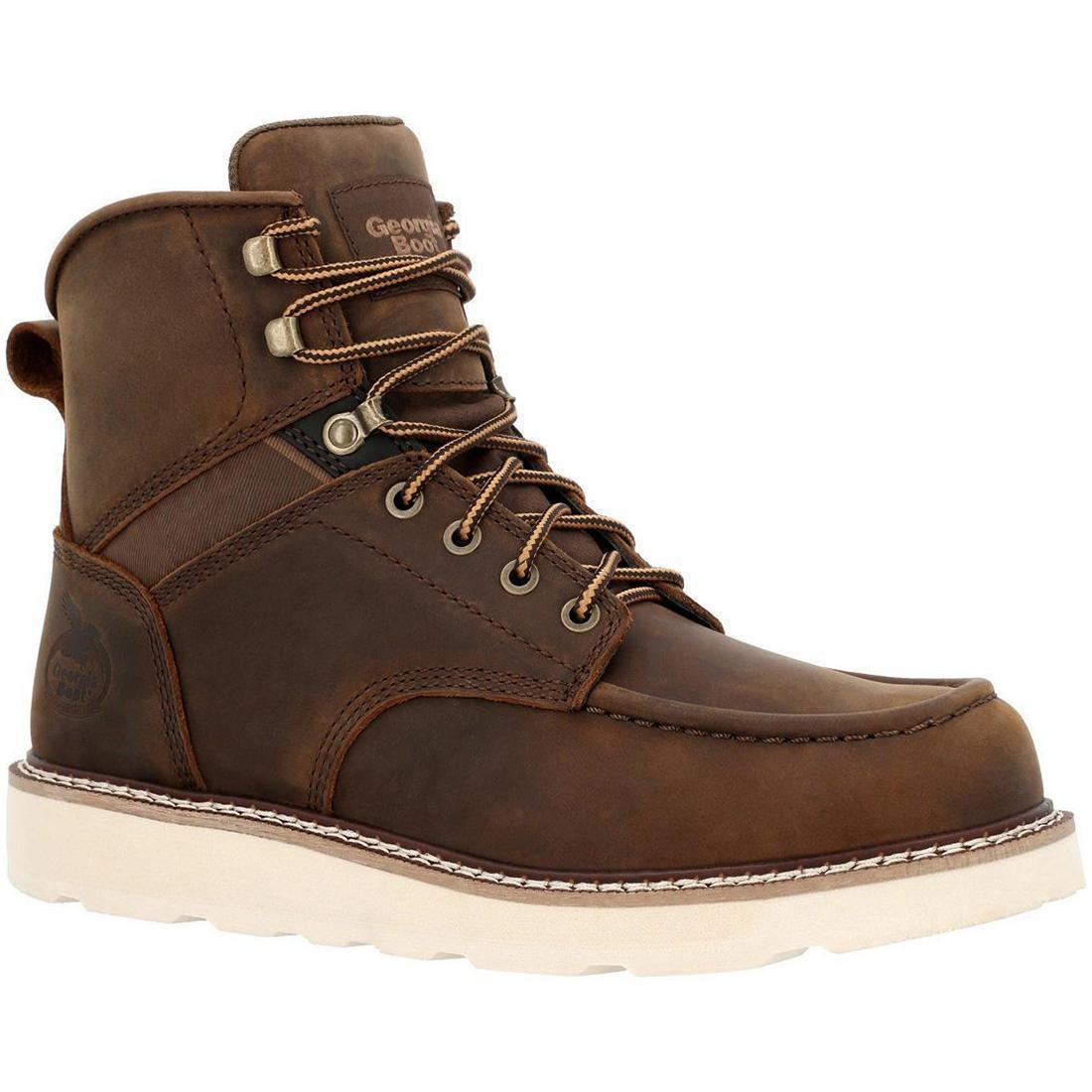 Core 37 Steel Toe Work Boots for Men - Heavy Duty Safety Shoes with Wedge Sole for Construction & Industrial Work | OSHA Compliant Work Footwear