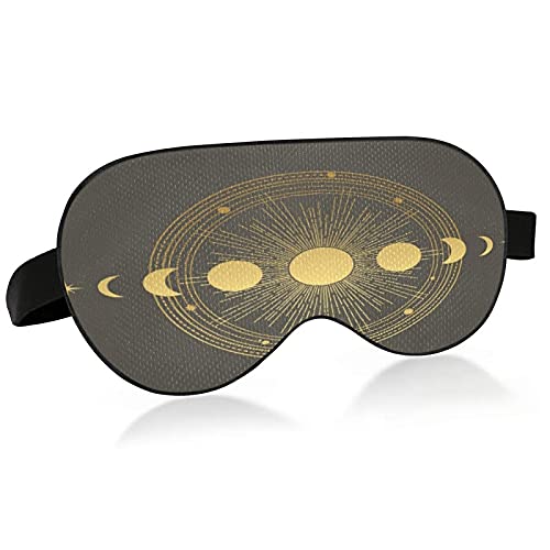 Moon & Stars Sleep Mask for Women & Men - Soft Comfortable Eye Mask for Sleeping, Travel & Relaxation - Perfect for Night Use, Flights & Meditation