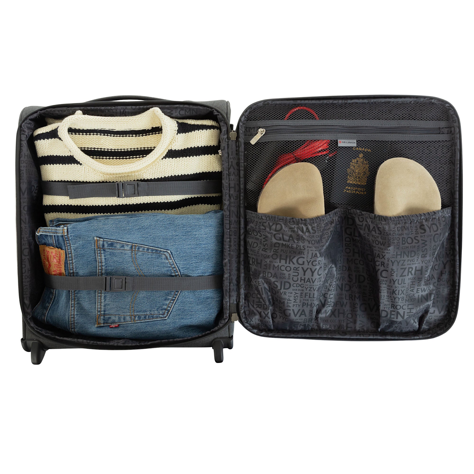 Air Canada Belmont 2-Piece Carry-On Luggage Set with Tote Bag - Perfect for Business Travel & Weekend Getaways