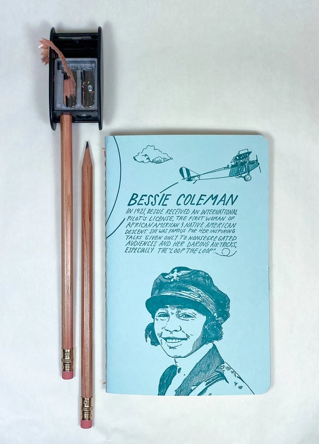 Bessie Coleman Inspirational Notebook - Lined Journal for Women & Students - Perfect for School, Work, Travel & Creative Writing