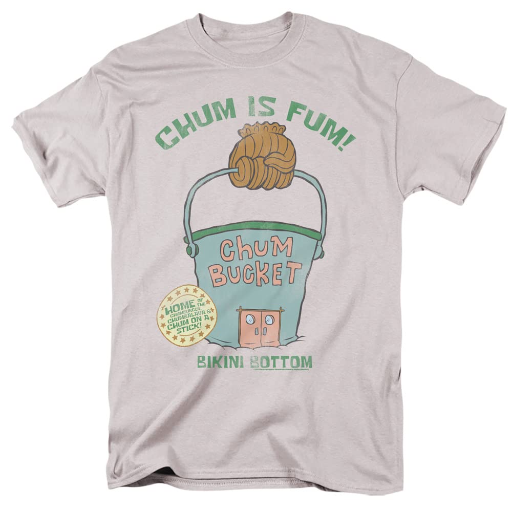 Popfunk Classic Spongebob Chum Bucket Unisex Adult T-Shirt | Cartoon Graphic Tee for Men & Women | Casual Wear, Cosplay & Gift Idea