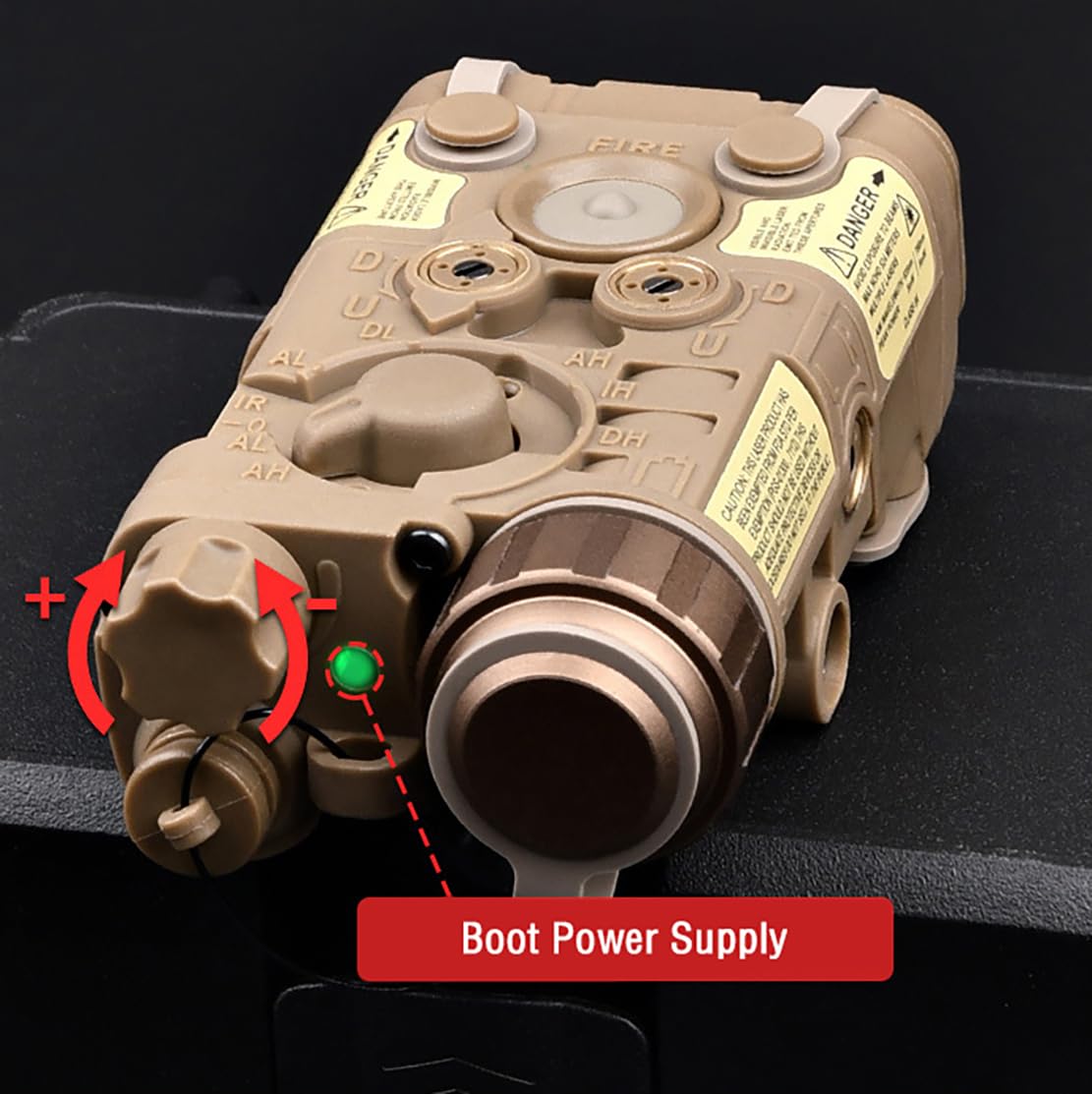 Tactical Red/Green Laser Sight with IR Light Illuminator - Night Vision Flashlight & IR Laser Combo | L3-NAGL Plastic Box Laser Sights | Pressure Switch (Constant/Momentary Modes) for 20mm Rail | Perfect for Hunting, Airsoft, and Tactical Operations