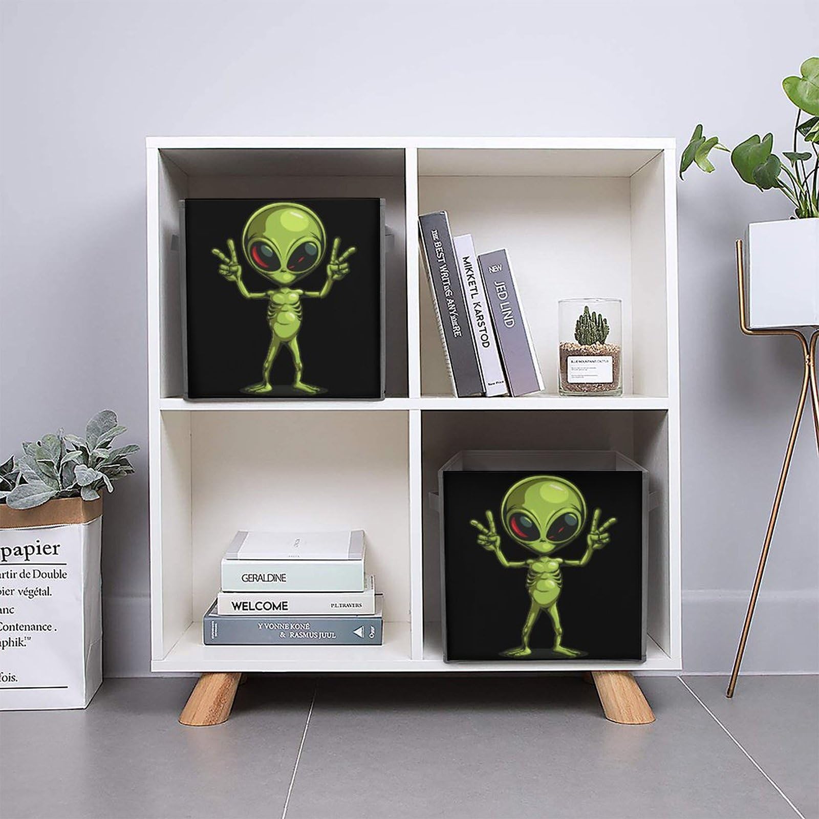 Alien Storage Cubes Organizer with Handles - for Home & Office Organization