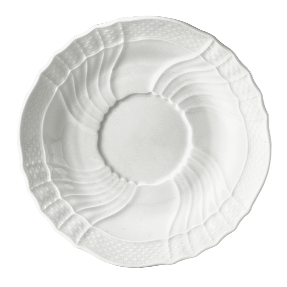 Vecchio Ginori White Tea Saucer - Elegant Porcelain Dessert Plate for Afternoon Tea, Coffee, and Dessert Serving - Perfect for Tea Parties, Bridal Showers, and Luxury Dining