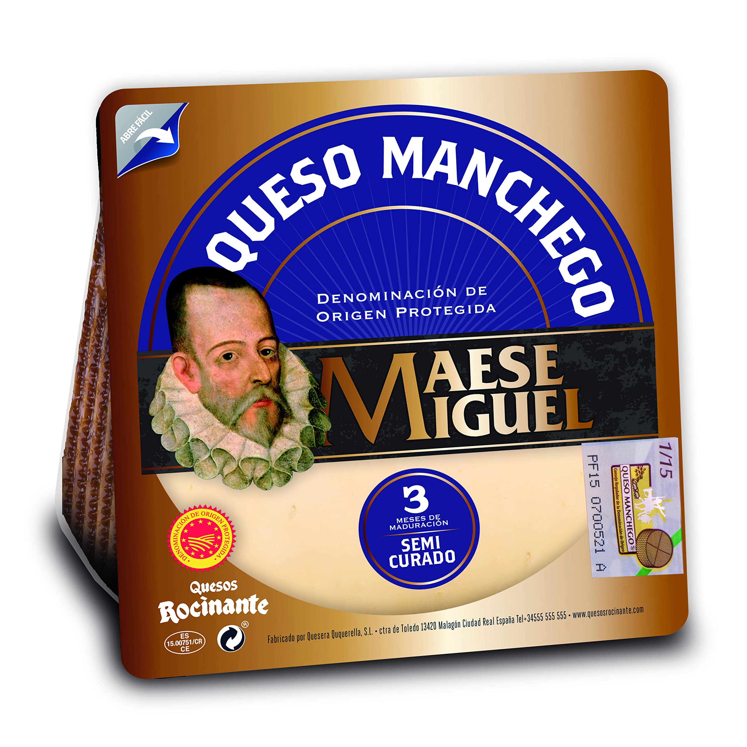 Premium Manchego Cheese - Aged 12 Months - 8 oz (227g) - Authentic Spanish Sheep Milk Cheese - Perfect for Charcuterie Boards, Tapas & Gourmet Recipes