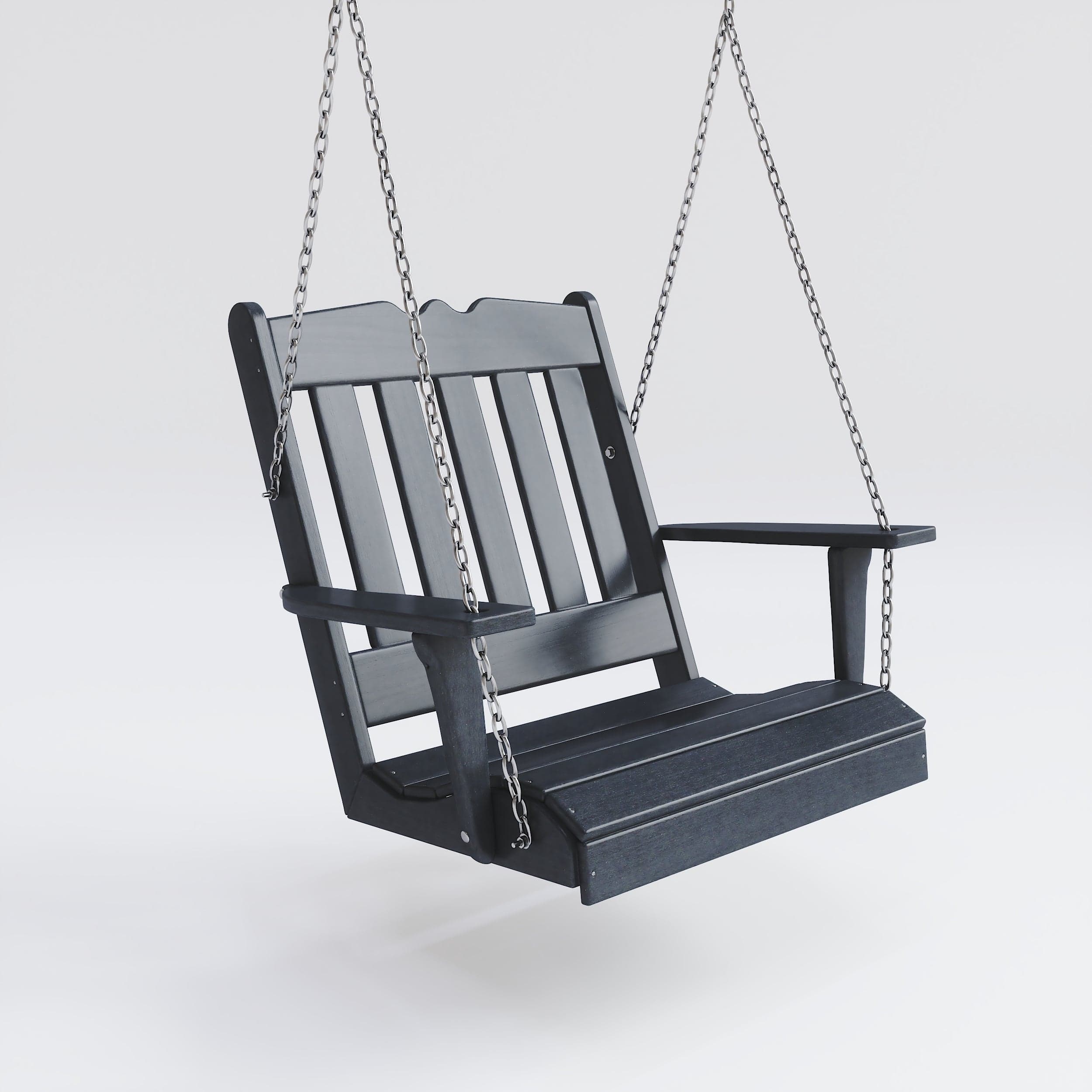 Keystone Amish Co. York Recycled Plastic Swing Chair - Eco-Friendly Outdoor Patio Furniture for Garden, Porch, and Backyard Relaxation