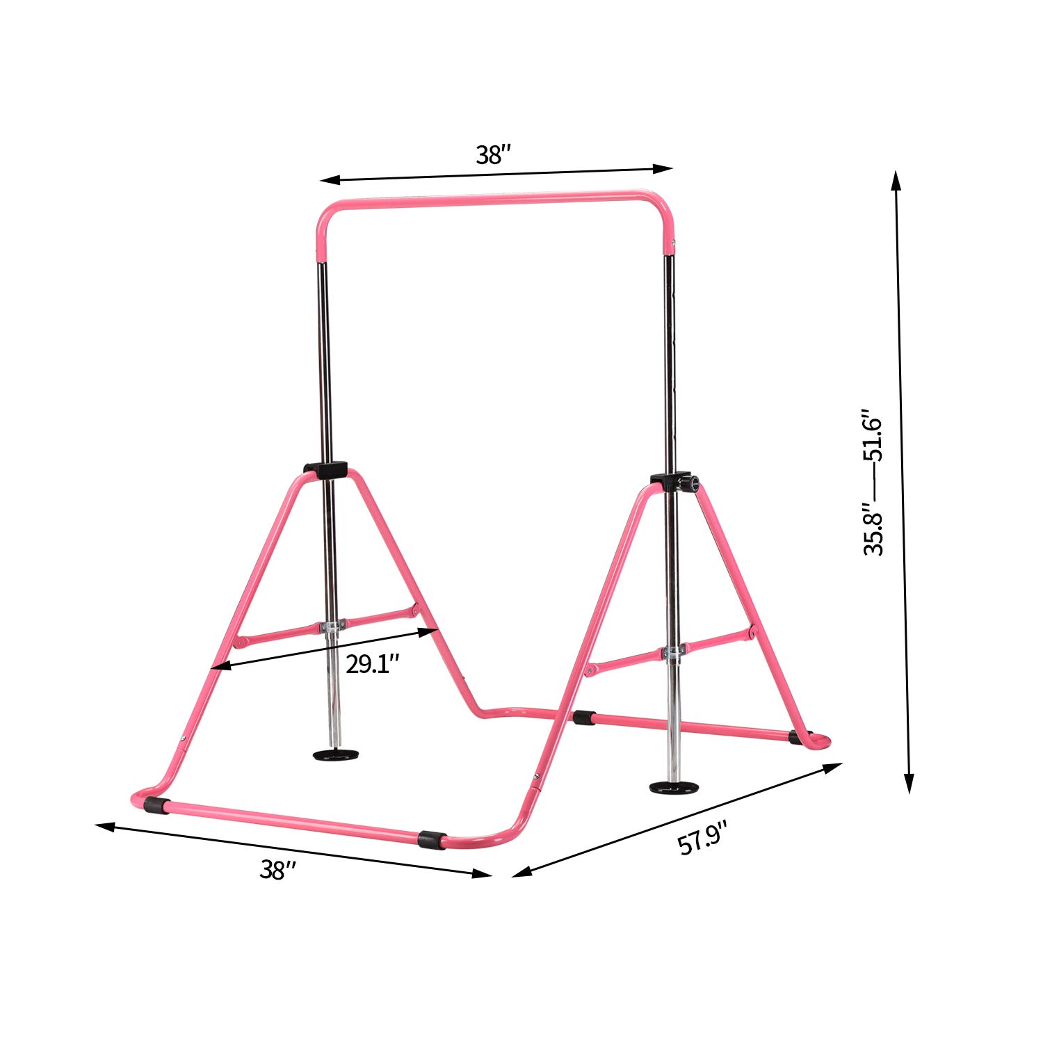 Adjustable Kids Gymnastics Bar - Junior Training & Monkey Bars for Home Play