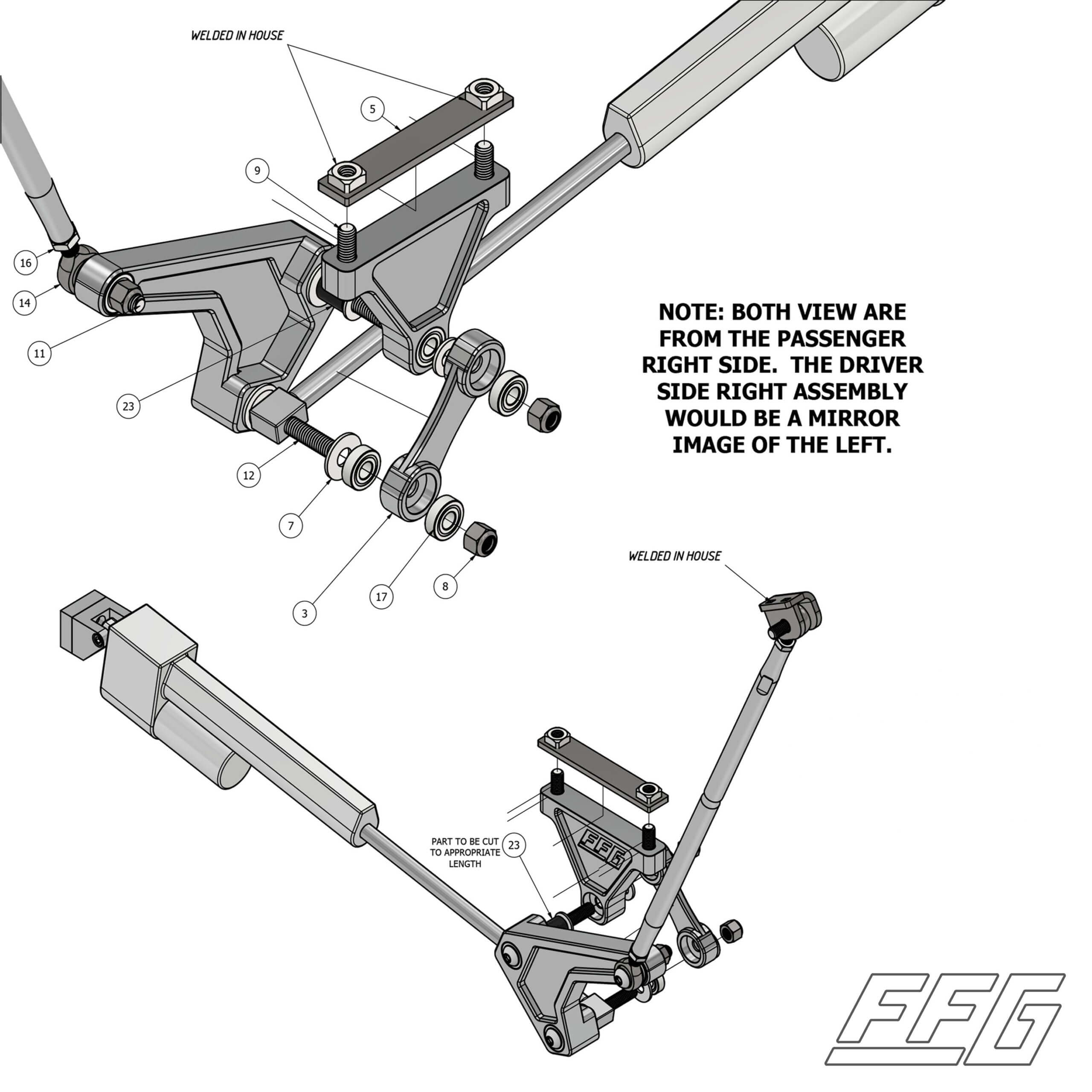 FFG Cantilever Bed Floor Raise Kit - Heavy Duty Truck Lift Kit for Improved Ground Clearance | Ideal for Off-Roading & Heavy Load Transport