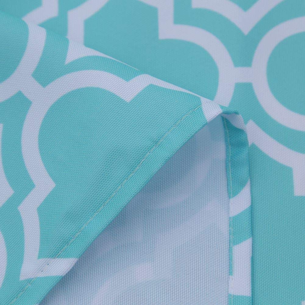 Waterproof Outdoor Tablecloth with Umbrella Hole - Spillproof Rectangle Picnic Table Cover for Patio, Camping, Spring & Summer - Aqua Blue (52x70 Inches) - Perfect for BBQs, Garden Parties & Beach Outings